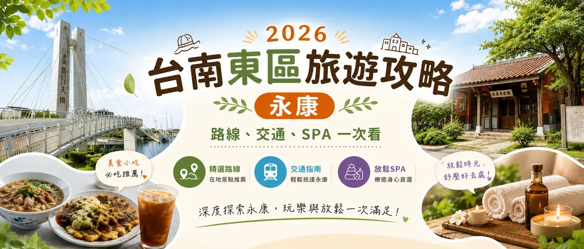 【2026 台南東區旅遊攻略】永康｜路線、交通、SPA 一次看－圖1
