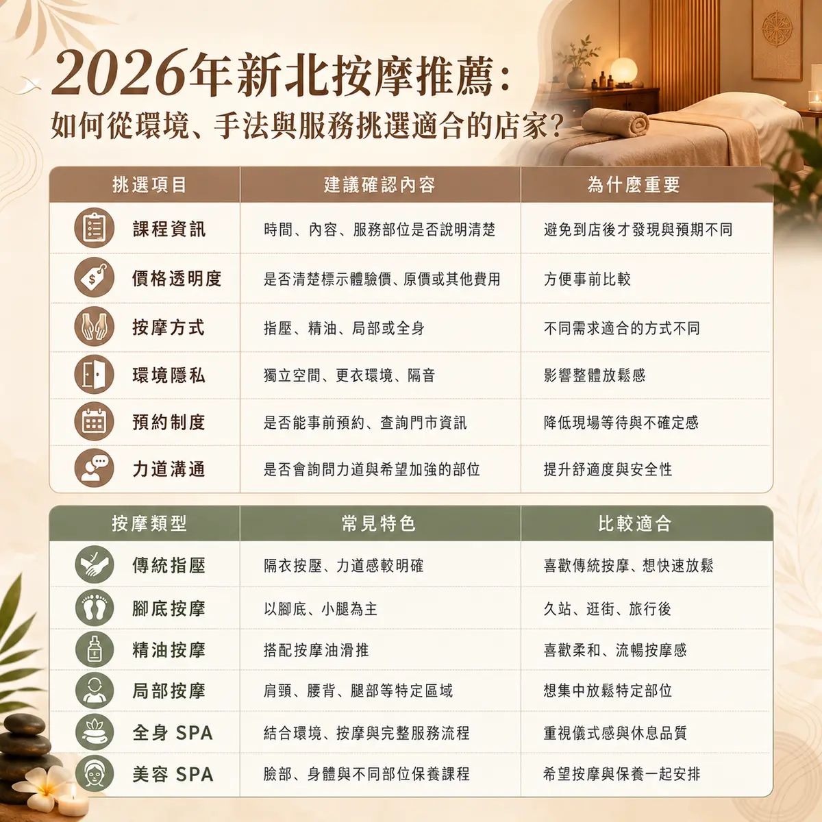 2026年新北按摩推薦:如何從環境、手法與服務挑選適合的店家?-圖2