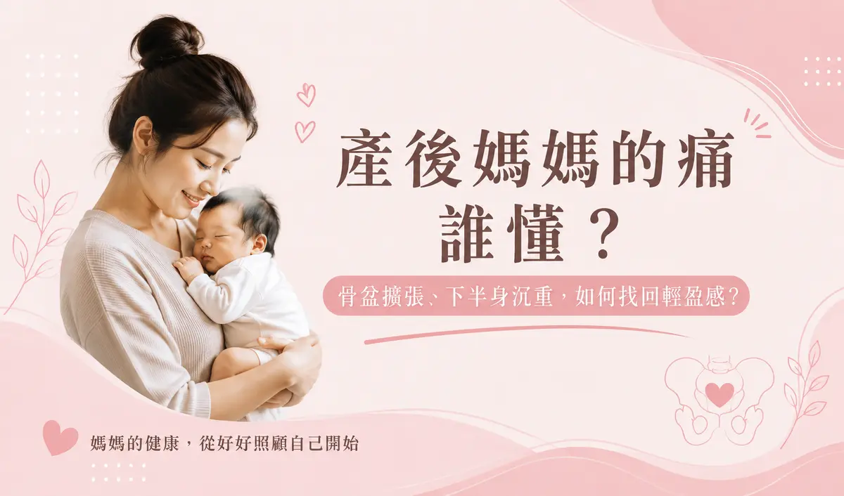 產後媽媽的痛誰懂？骨盆變化、下半身沉重，如何慢慢找回輕盈感？－圖1